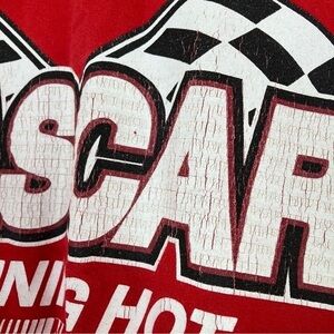 Nascar Red Tee with Black and White Logo